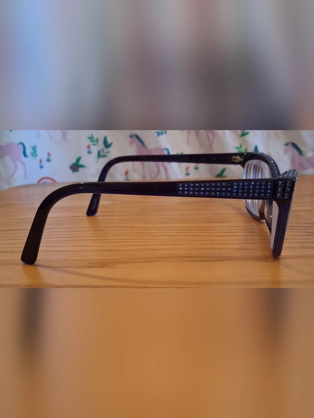 Sospiri Allegra Purple Swarovski Crystal Handmade Cat Eye Reading Glasses Frames